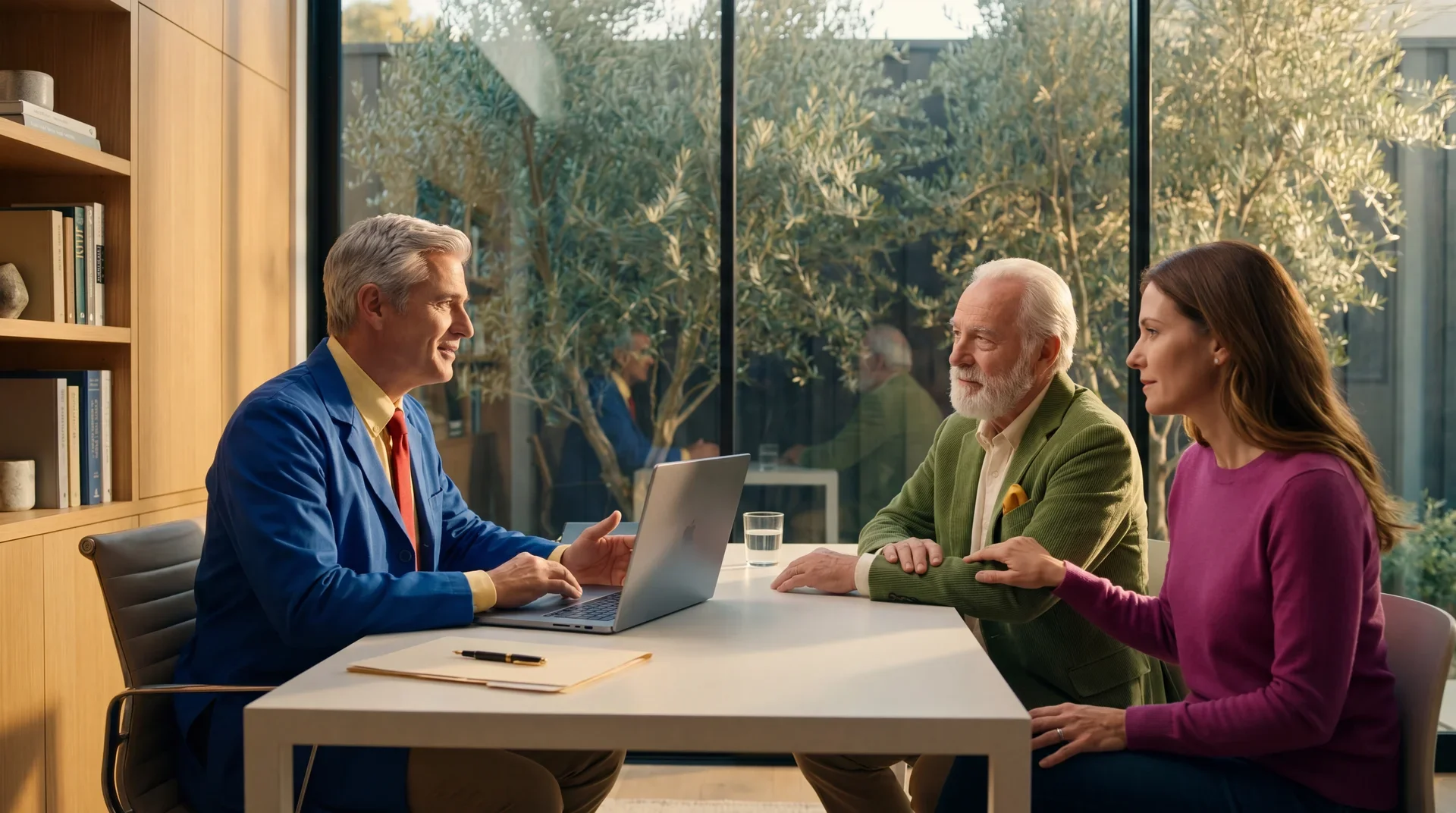 A Mindspan neurologist consulting with a patient and their partner